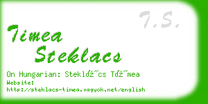 timea steklacs business card